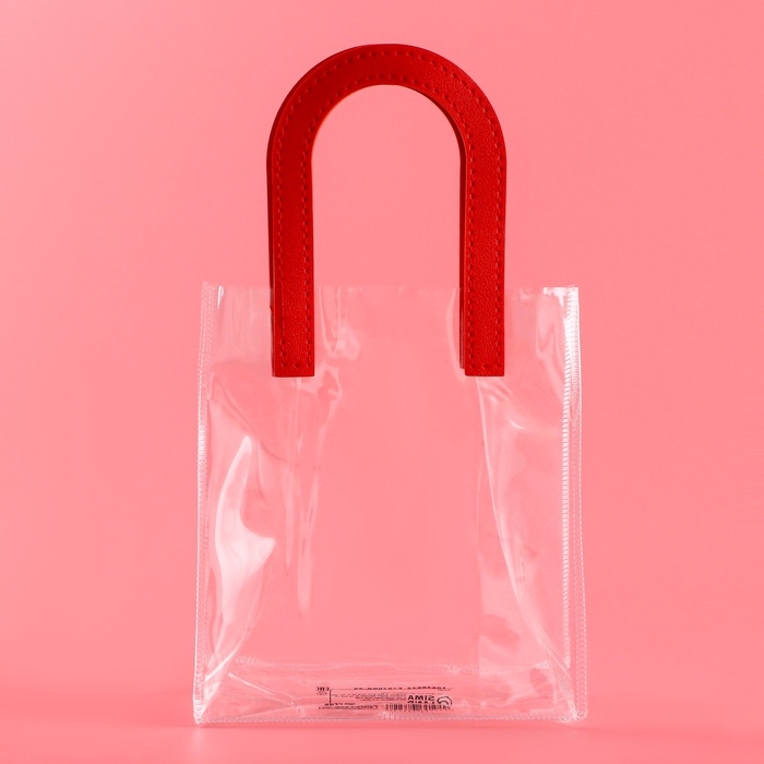 Пакет подарочный из ПВХ, красный, 17 х 15 х 8 см Пакет подарочный из ПВХ, красный, 17 х 15 х 8 см
