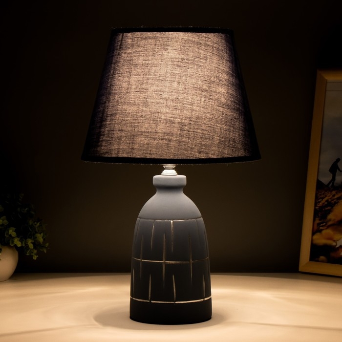 Настольная лампа Настольная лампа "Меркури" Е14 40Вт синий 22,5х22,5х36см RISALUX