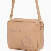 Сумка женская кросс-боди TEXTURA на молнии, 22&times;8&times;17 см, с принтом, бежевая