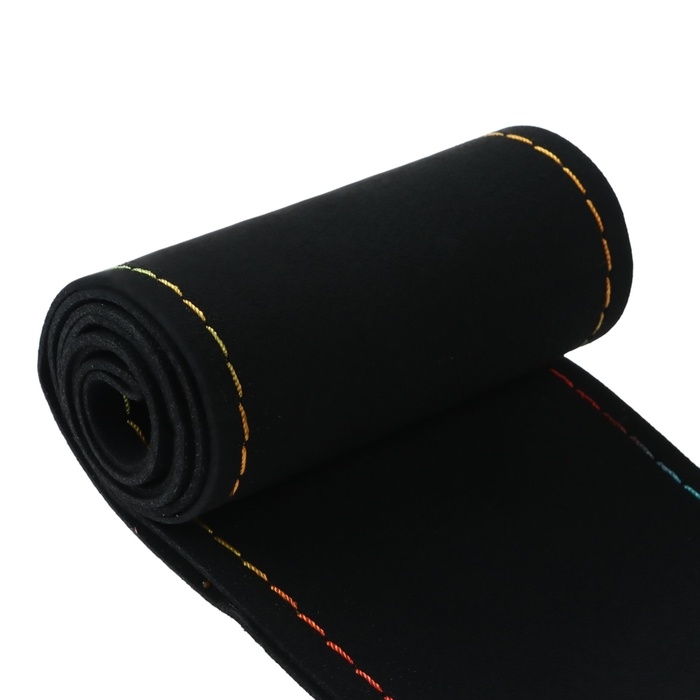 Оплетка на руль Cartage,  38 см, замшевая, антискользящая, черный Оплетка на руль Cartage,  38 см, замшевая, антискользящая, черный