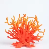 Коралл пластиковый, малый, 16&times;13 см, оранжевый