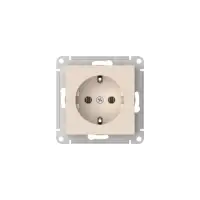 ATLASDESIGN РОЗЕТКА с заземлением, 16А, быстрозажимные клеммы, БЕЖЕВЫЙ