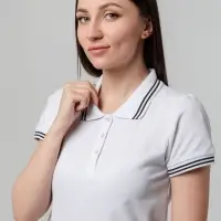 Рубашка поло женская Virma Stripes Lady, белая, размер S
