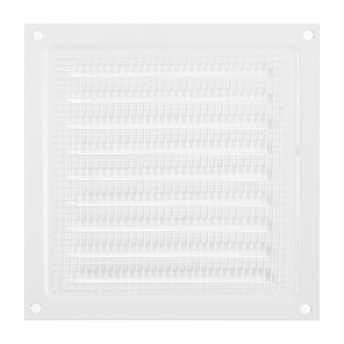 Решетка вентиляционная ZEIN Люкс РМ1515, 150 х 150 мм, с сеткой, металлическая, белая Решетка вентиляционная ZEIN Люкс РМ1515, 150 х 150 мм, с сеткой, металлическая, белая