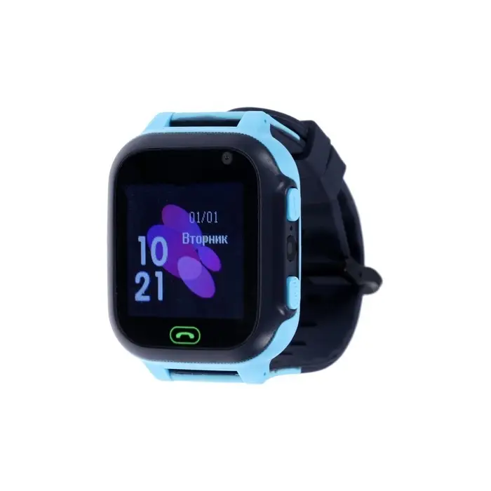 Детские смарт-часы Windigo AM-15, 1.44", 128&times;128, SIM, 2G, LBS, камера 0.08 Мп, голубые