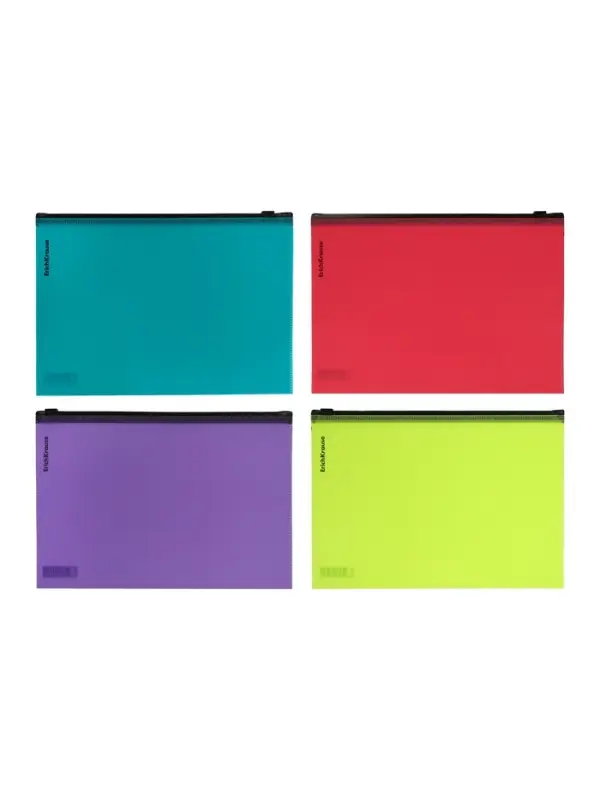 Zip-пакет пластиковый ErichKrause Matt Reef A5+, непрозрачный, МИКС