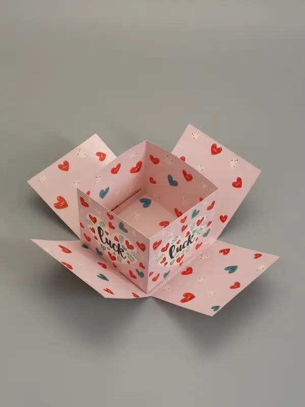 Коробка подарочная "Бабочки, Удачи" 14,5 х 14,5 х 12,7 см