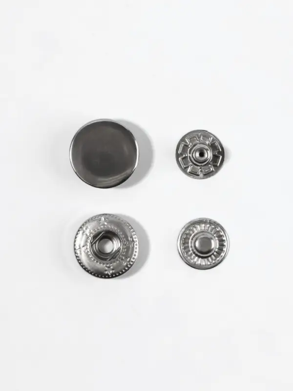 Кнопки установочные TEIRA, Альфа (S-образные), d=15 мм, 10 шт., в пластиковом боксе, цвет серебряный