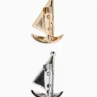 Брошь "Парусник",  (фас 12шт), цвет МИКС