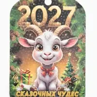 Доска разделочная сувенирная &laquo;Символ года. Сказочных чудес!&raquo;, 27.5&times;19.5&times;0.6 см, дерево, разноцветная