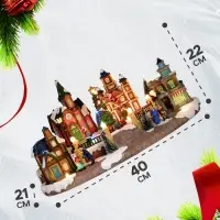 Светодиодная фигура &laquo;Рождественская площадь&raquo; 40&times;21&times;22 см, полистоун, от батареек ААх3, USB, свечение мульти