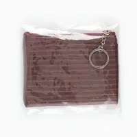 Кошелёк-монетница на молнии, однотонный, 15&times;0.5&times;11 см, бордовый