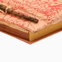 Блокнот в твёрдой обложке плетёный, 48 листов, 14&times;18&times;2 см, бежево-красный