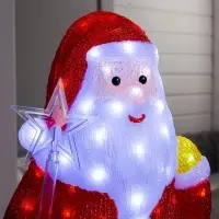 Светодиодная фигура &laquo;Дед Мороз&raquo; 30&times;80&times;40 см, акрил, 40 LED, 8 режимов, 24 В, свечение белое