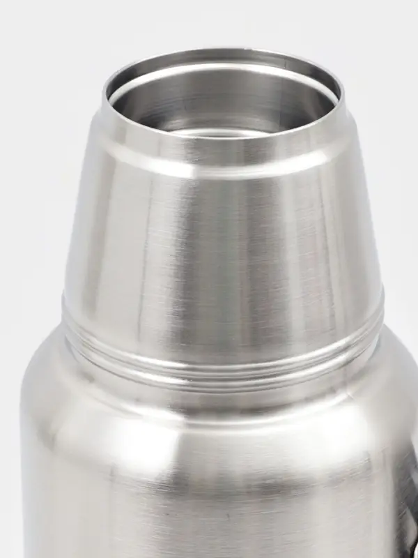 Термос Мастер К &laquo;Движение&raquo;, 1.2 л, с кружкой, сохраняет тепло 18 ч, 36&times;11 см, нержавеющая сталь, серебристый