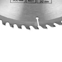 Диск пильный по дереву ТУНДРА, точный рез, 300&times;32 мм (кольца на 22.20.16), 60 зубьев