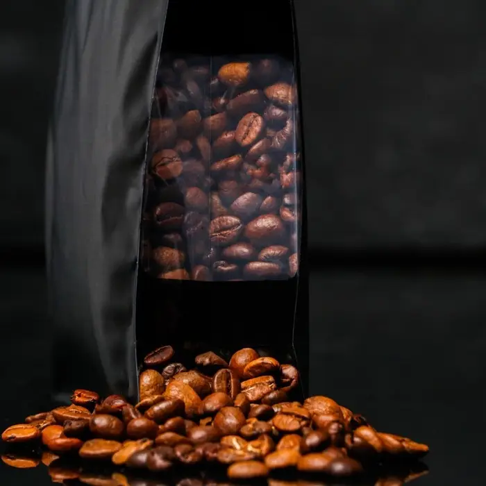 Пакет восьмишовный с дном матовый с отрывным замком , черный, 14 х 24 см