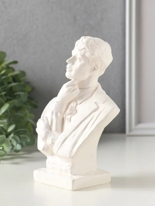 Бюст &laquo;Есенин&raquo;, фигурка гипс, 16 см, белый