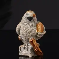 Фигурка гипс &laquo;Ворон с книгами&raquo;, 8 см, серый с бронзой