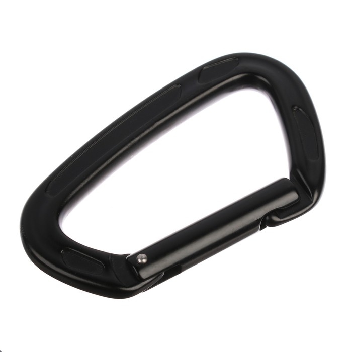 Карабин с защелкой, 10х6 см, 22 KN, чёрный Карабин с защелкой, 10х6 см, 22 KN, чёрный