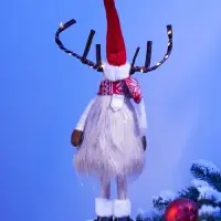 Светодиодная фигура &laquo;Новогодний лосик&raquo; 58 см, текстиль, 10 LED, от батареек CR2032&times;1, свечение тёплое белое