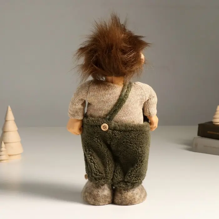 Кукла интерьерная Кукла интерьерная "Домовёнок в комбинезоне с заплаткой" 30 см