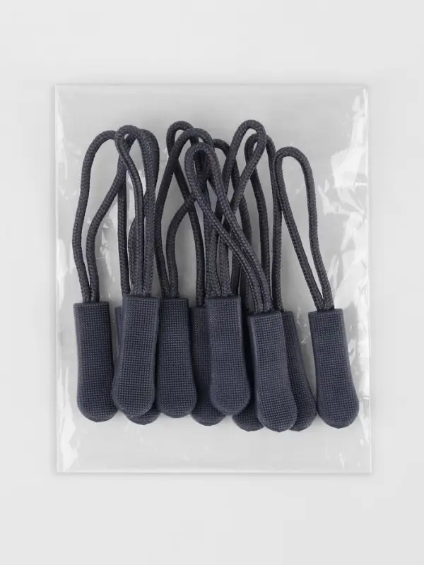 Язычок - пуллер для молнии, 2.5 см, 6&times;0.8 см, 10 шт., серый