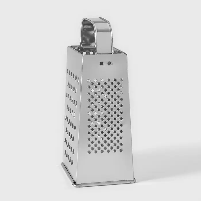 Тёрка КВАРЦ &laquo;Универсал&raquo;, 4 грани, 11&times;8.5&times;22 см, металл, серебристая