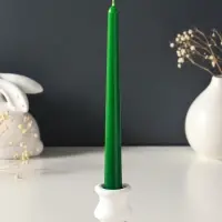 Набор свечей античных, 2.3&times;24.5 см, 5 ч, 55 г, 4 шт., тёмно-зелёный