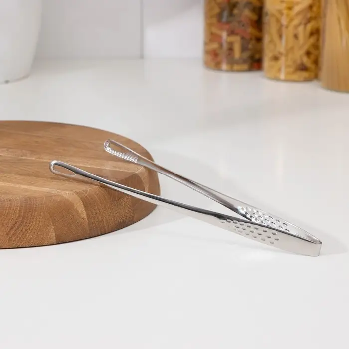 Щипцы кухонные Magistro Drop, 27,9 см, 304 сталь, цвет серебристый Щипцы кухонные Magistro Drop, 27,9 см, 304 сталь, цвет серебристый