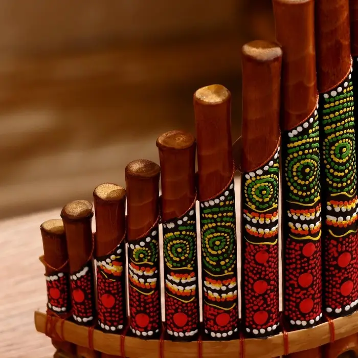 Сувенирный музыкальный инструмент  Сувенирный музыкальный инструмент "Флейта" 30х5х18 см МИКС