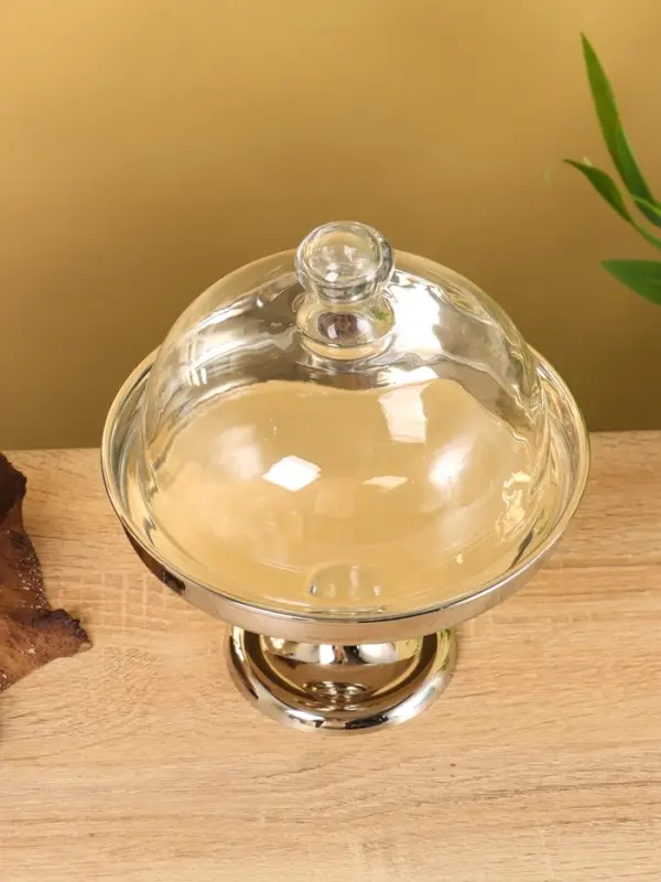 Тортовница со стеклянной крышкой 22х18х18 см