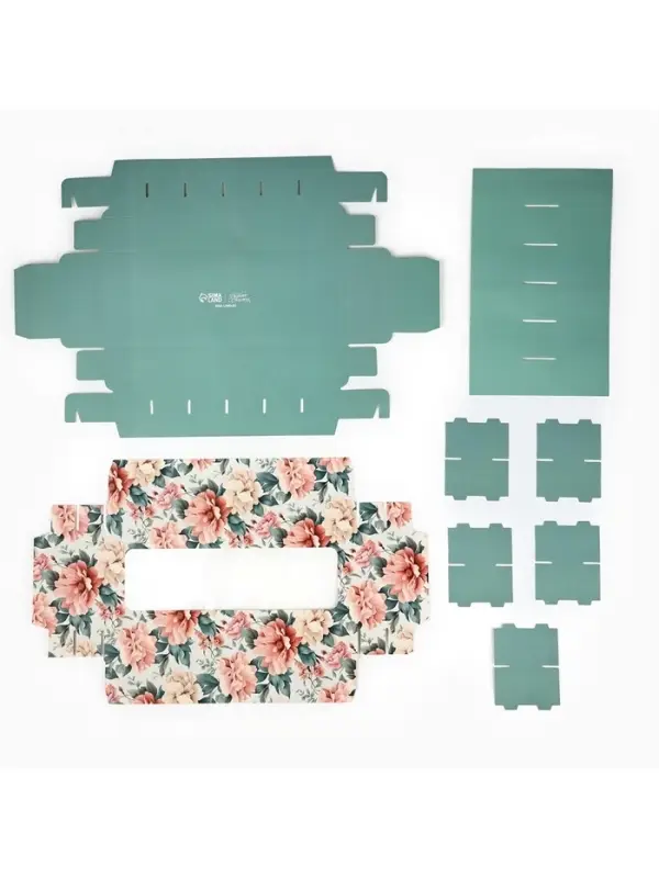 Коробка складная под 12 конфет &laquo;Цветы&raquo;, 3.8&times;10.5&times;26.5 см