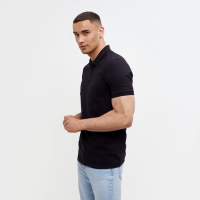 Футболка (поло) мужская MINAKU REGULAR FIT: цвет чёрный, р-р 54
