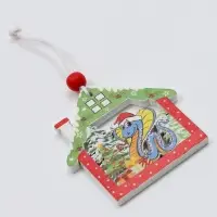 Елочные игрушки в деревянной подарочной упаковке, 12 шт.