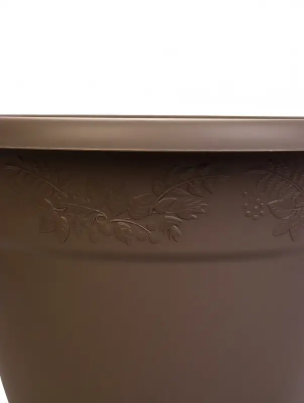 Горшок для цветов с поддоном &laquo;Рябина&raquo;, 22 л, пластиковый, серый