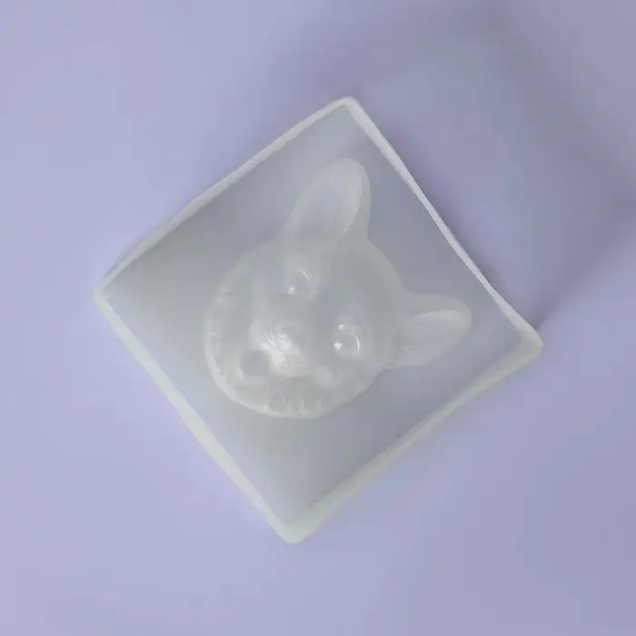 Молд «Мордашка», силикон, 8×8×2,3 см, цвет белый