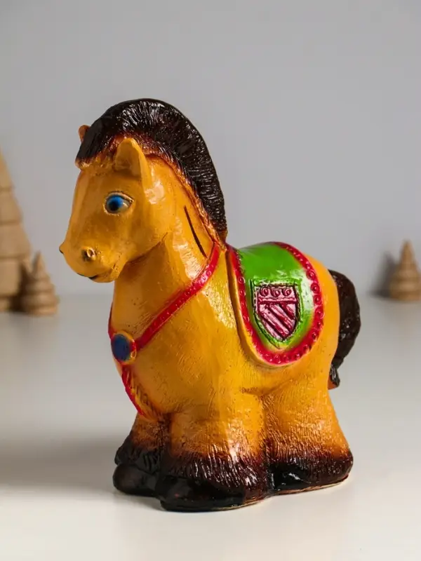 Копилка для денег «Лошадка пони», гипс, 23×20×10.5 см, коричневый Копилка для денег «Лошадка пони», гипс, 23×20×10.5 см, коричневый