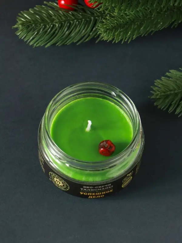 Свеча-эко магическая &laquo;Успешное дело&raquo;, из натурального воска, 7&times;5 см