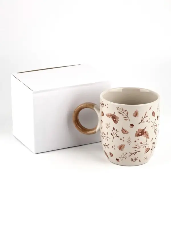 Кружка керамическая &laquo;Листья&raquo;, 420 мл