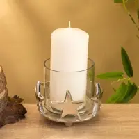 Подсвечник со стеклом &laquo;Созвездие&raquo;, 11&times;11&times;12 см, алюминий