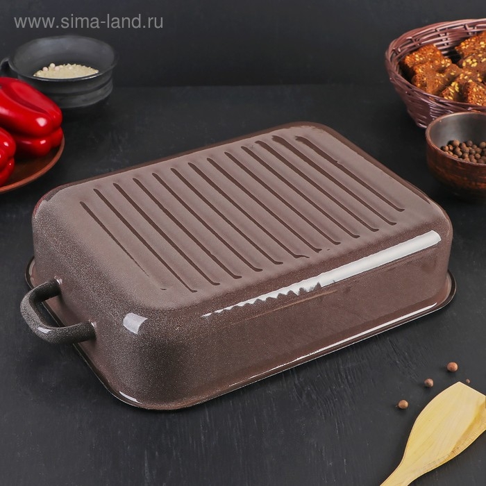 Противень, 4,5 л, цвет коричневый Противень, 4,5 л, цвет коричневый