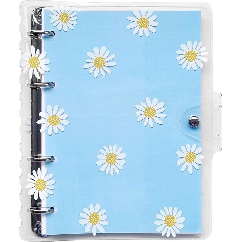 Тетрадь общая А5 120л.клет,кольца,обл.пластик,Infolio Study,Camomiles,N3396