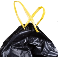 Мешки для мусора ПВД 120л 60мкм 10шт/рул чрн 70х90см с завяз Luscan