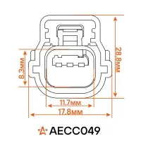 Разъём 3 pin с проводами для датчика парковки Opel Astra J