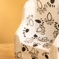 Мебель для кукол &laquo;Кресло со следами&raquo;, 5&times;3&times;7.5 см, дерево, чёрно-белая
