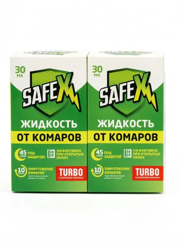 Жидкость для фумигатора, 45 ночей, дополнительный флакон, 30 мл 2 штуки, SAFEX