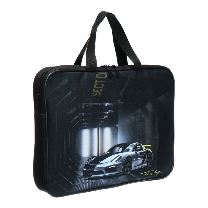 Папка с ручками текстильная А4, 370 х 280 х 60 мм, Stavia Папка с ручками текстильная А4, 370 х 280 х 60 мм, Stavia "Ралли"