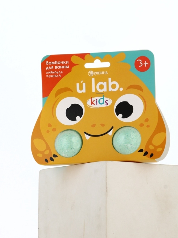 Бомбочки для ванны Бомбочки для ванны "Монстрики", 2 x 40 г, аромат лаймовая печенька