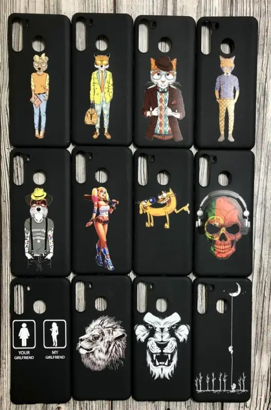 Чехол Samsung A21 TPU 1.0mm матовый черный с принтами в ассортименте Чехол Samsung A21 TPU 1.0mm матовый черный с принтами в ассортименте